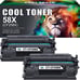 Cool Toner 58X CF258X Black Toner Cartridge Replacement for HP