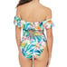 La Blanca Wild Tropic Off Shoulder Ruffle One Piece Swimsuit size 12 new!!