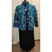 Croft & Barrow Large black stretch dress and Le Suit 12P flower 3 button jacket