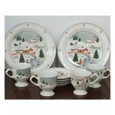 SANGO SILENT NIGHT Holiday Pattern 12 Piece Set