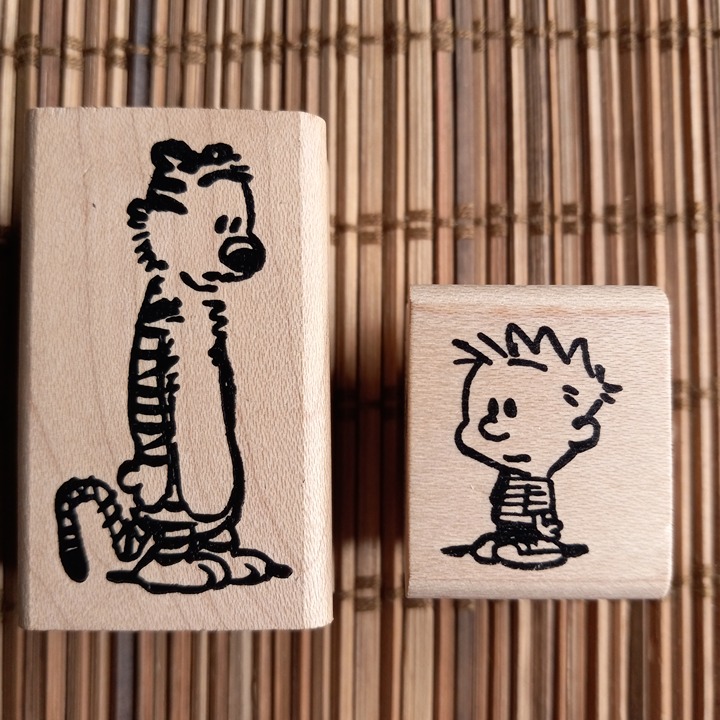 Calvin and Hobbes Rubber Stamp Set Of 2 Carmen's Veranda