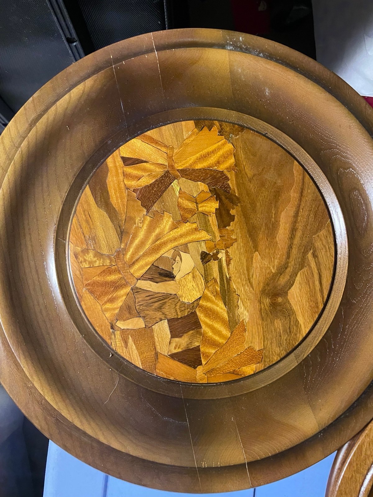 Herberts Lapins - Latvia artist wood wall plates set of 4