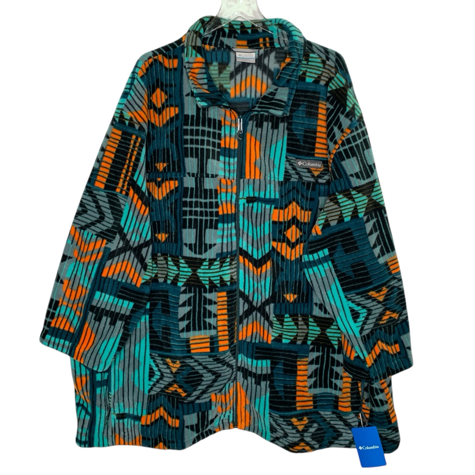 Columbia 5X Tall NEW Steens Mountain Printed Jacket Night Wave Pathways Print