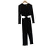 ✨ NWT Revolve x LPA Black Knit Ribbed Cut Out Jumpsuit Romper