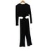 ✨ NWT Revolve x LPA Black Knit Ribbed Cut Out Jumpsuit Romper
