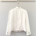 Tribal Studio Faux Suede White Moto Style Jacket M