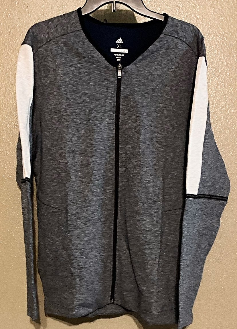 Adidas Adicross Heather Fleece Cardigan Size XL