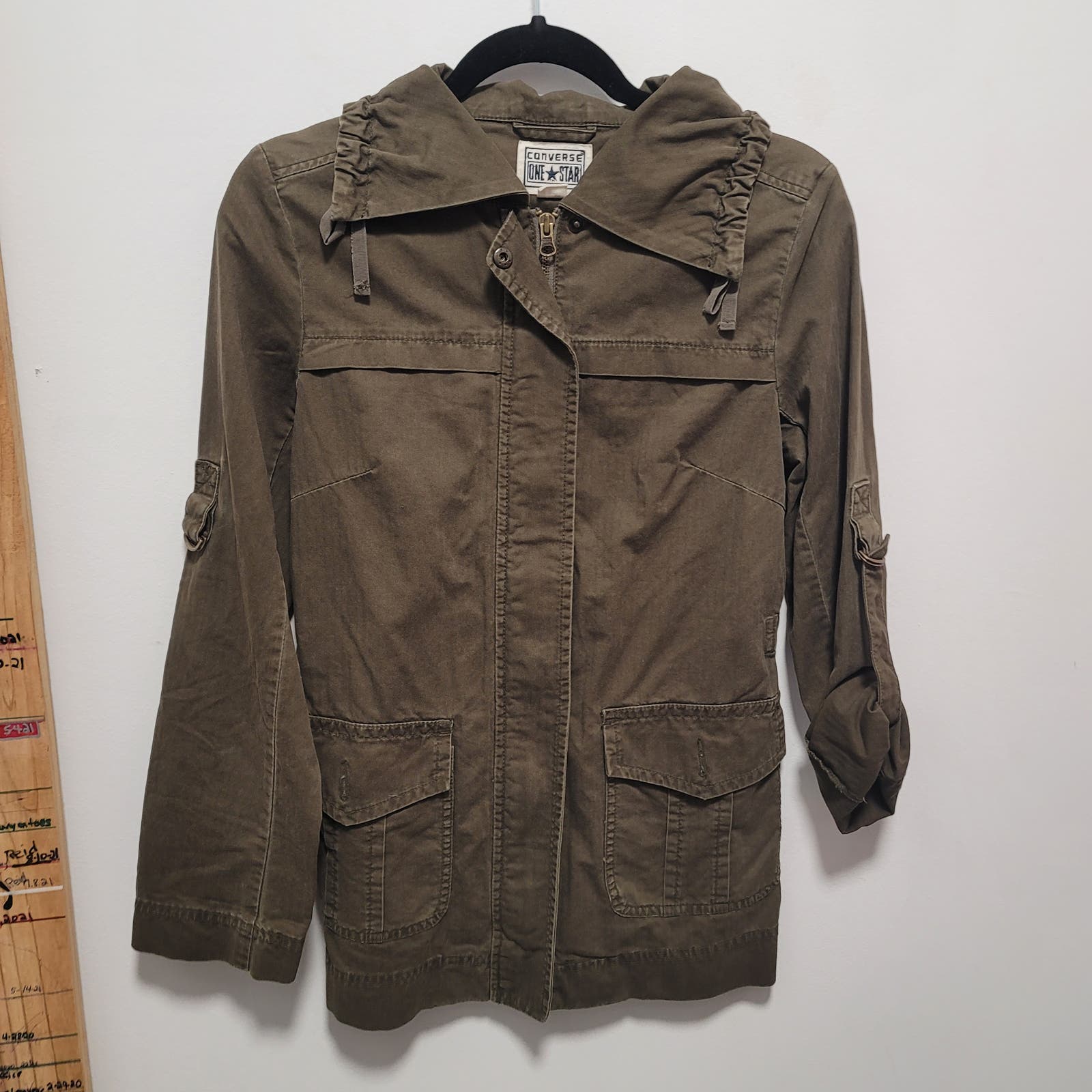 Converse Drawstring Military Coats Jackets for Women Mercari