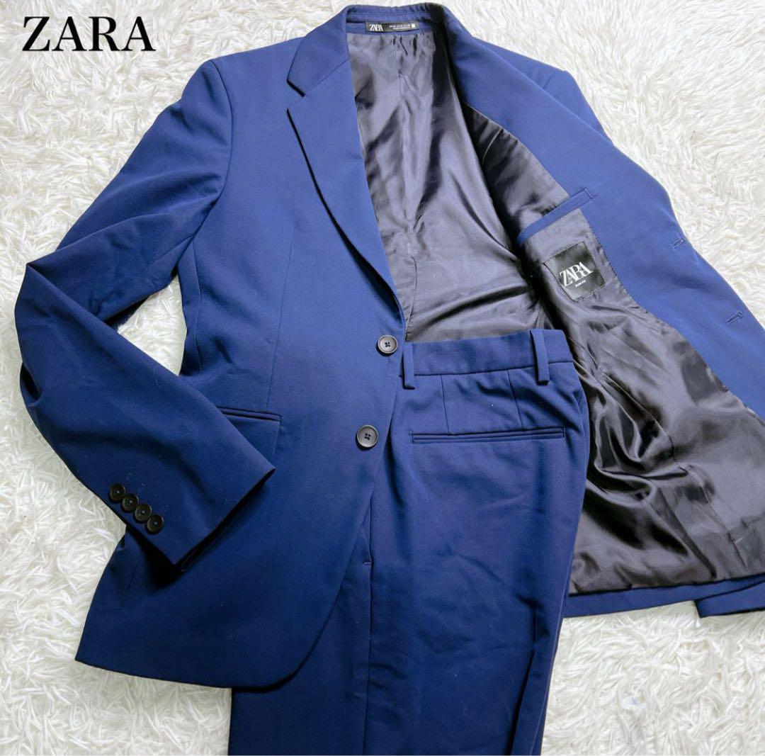 ZARA SLIM FIT 2-Button Suit in Navy Blue