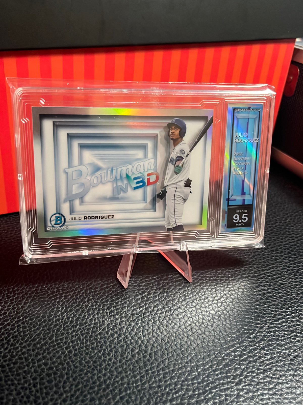 JULIO RODRIGUEZ BOWMAN 3D SILVER HOLO GEM MT 9.5