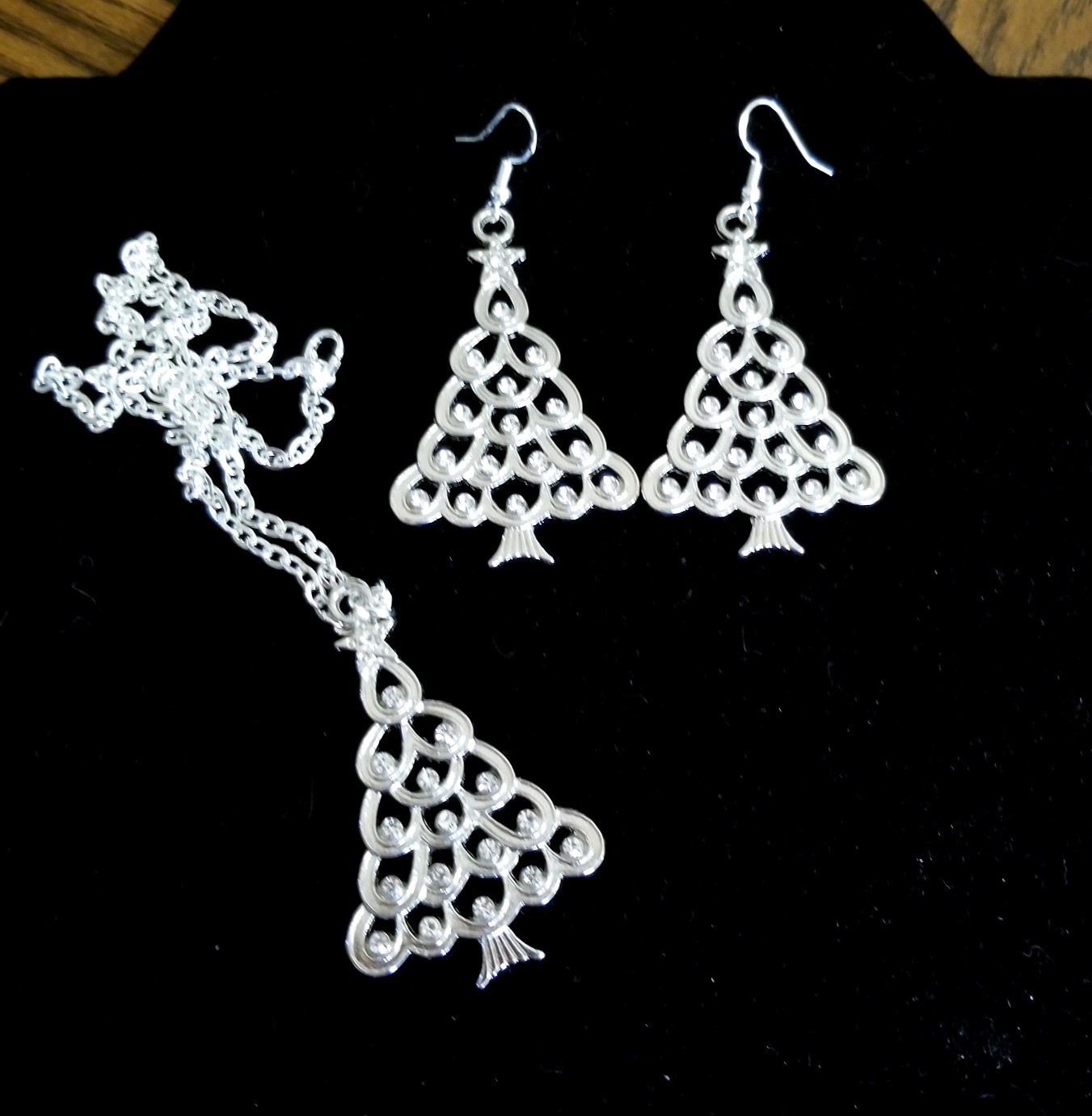 Christmas Jewelry Set Crystal Christmas Earrings Christmas Tree Jewelry