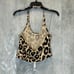 SANCTUARY Essential Women's Tan Leopard Print Halter Top SZ L