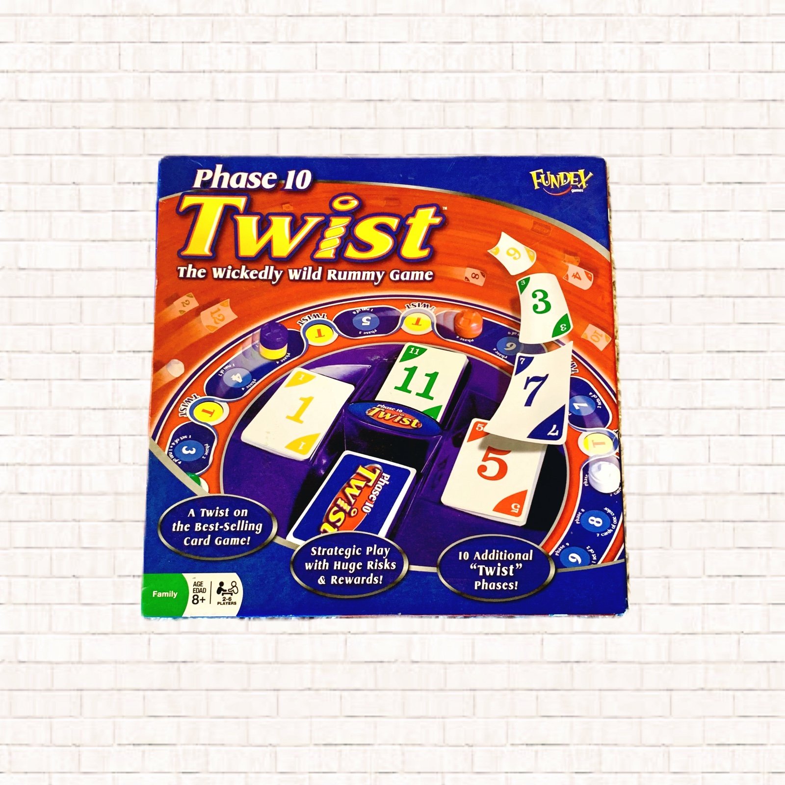 Phase 10 Twist Rummy Card Board Game 2-6 Players 8+ Fundex Good Condition OBO