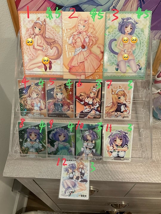 nekopara cinnamon maple cards bookmark set