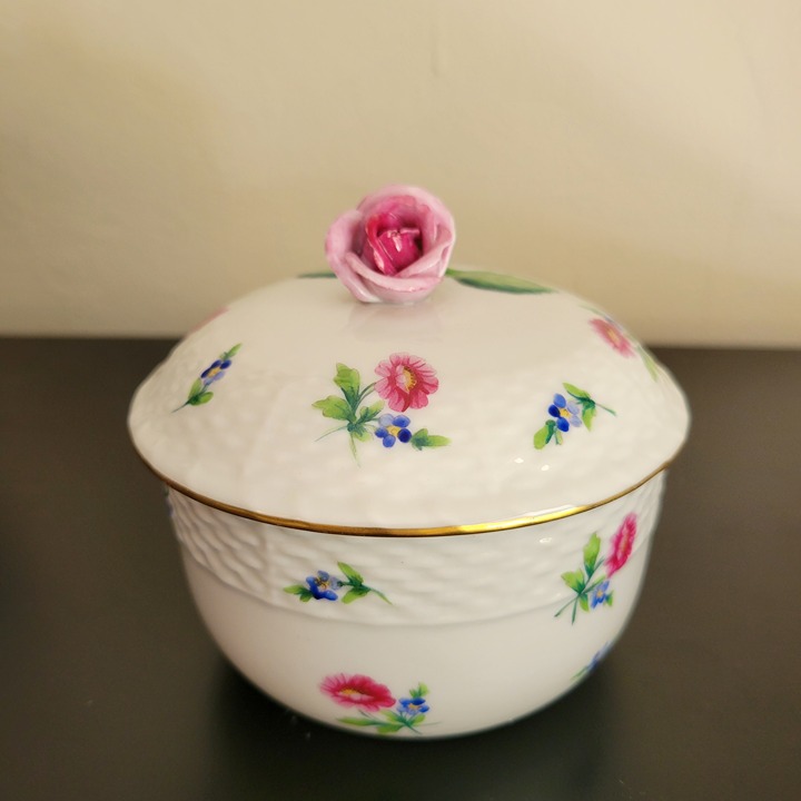 Vintage Herend Bowl With Lid Rare