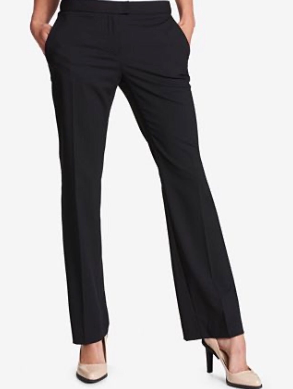 NWT DKNY Black Boot Cut Trousers Size 10