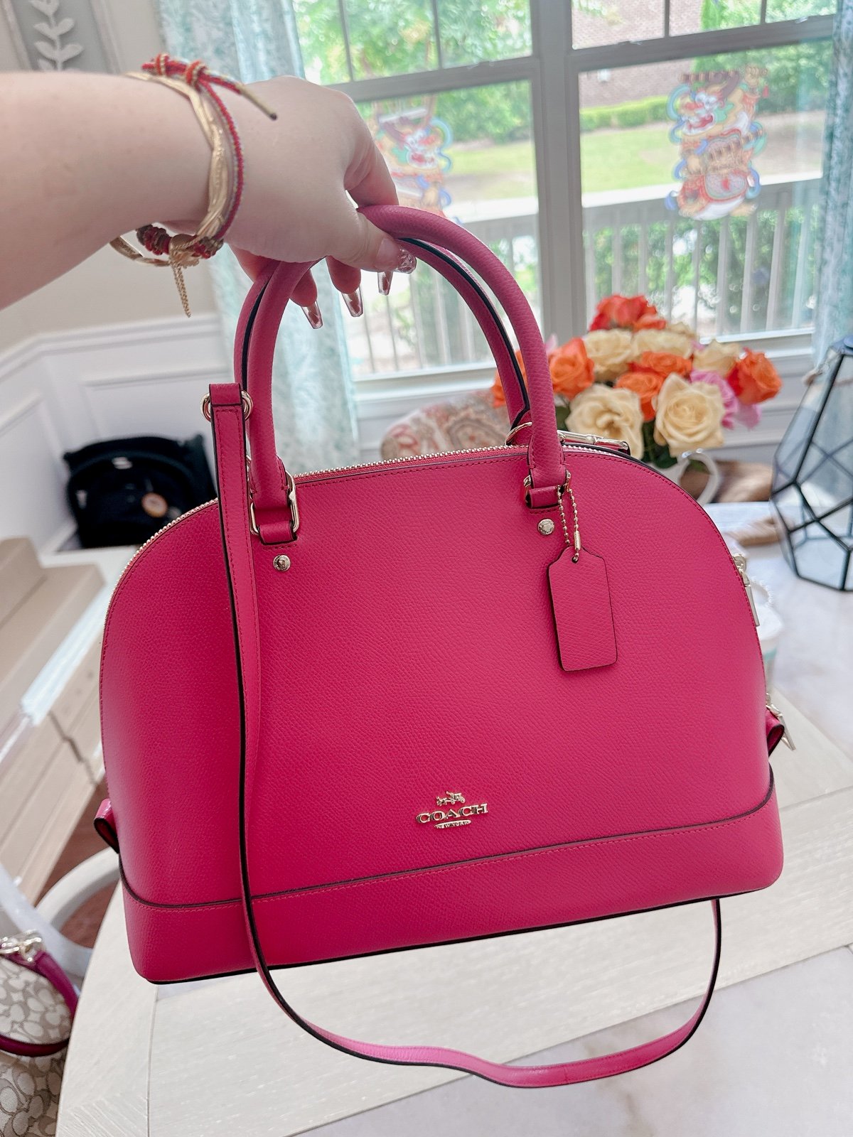 Coach SIERRA SATCHEL IN CROSSGRAIN LEATHER/crossbody bag/large /NWT