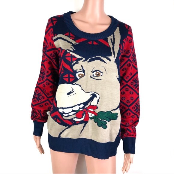 Tipsy Elves Shrek Donkey Knit Sweater