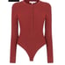 Good American RIBBED LONG SLEEVE BODYSUIT