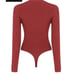 Good American RIBBED LONG SLEEVE BODYSUIT