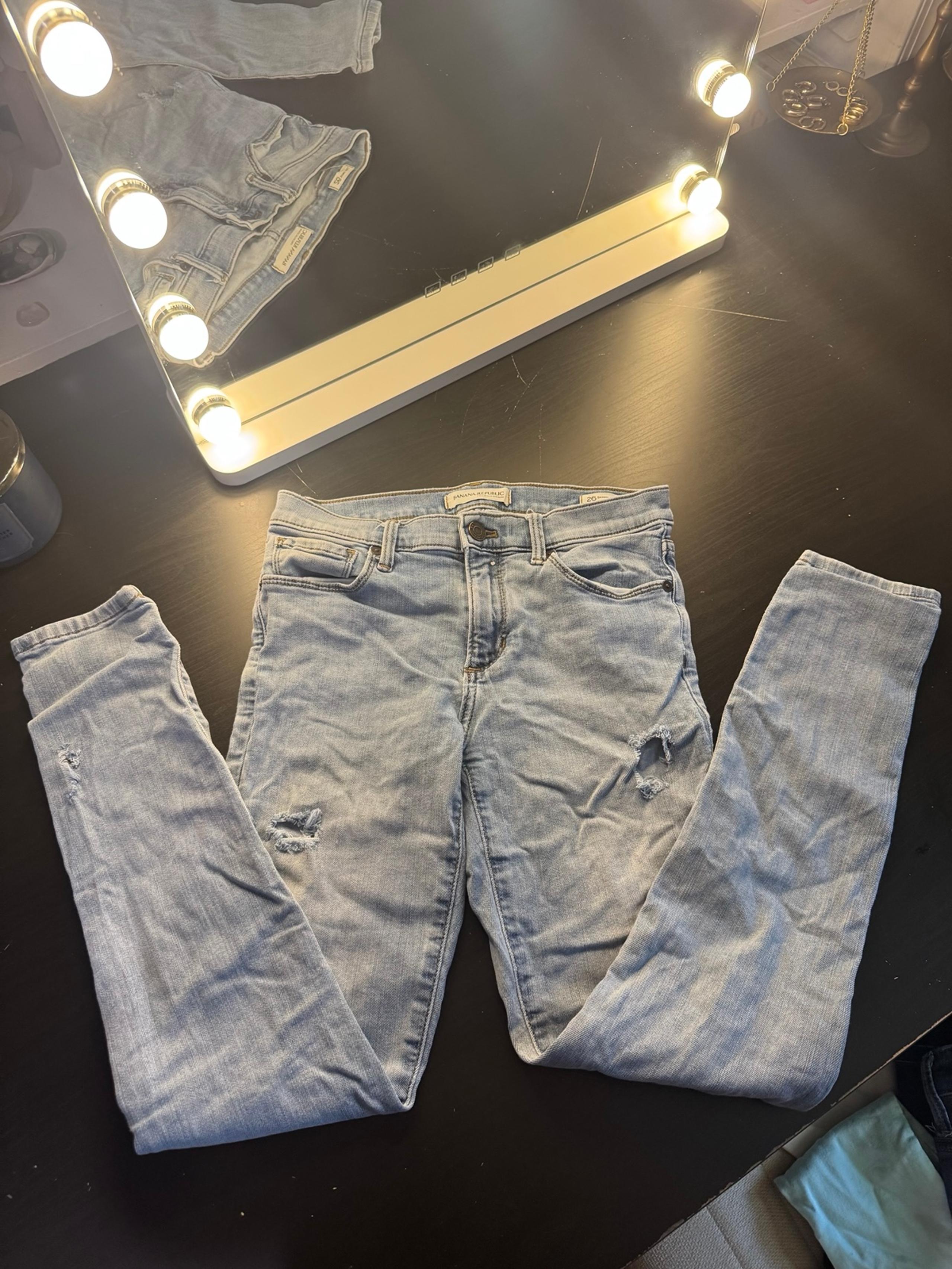 Banana Republic high-waisted skinny jeans in blue