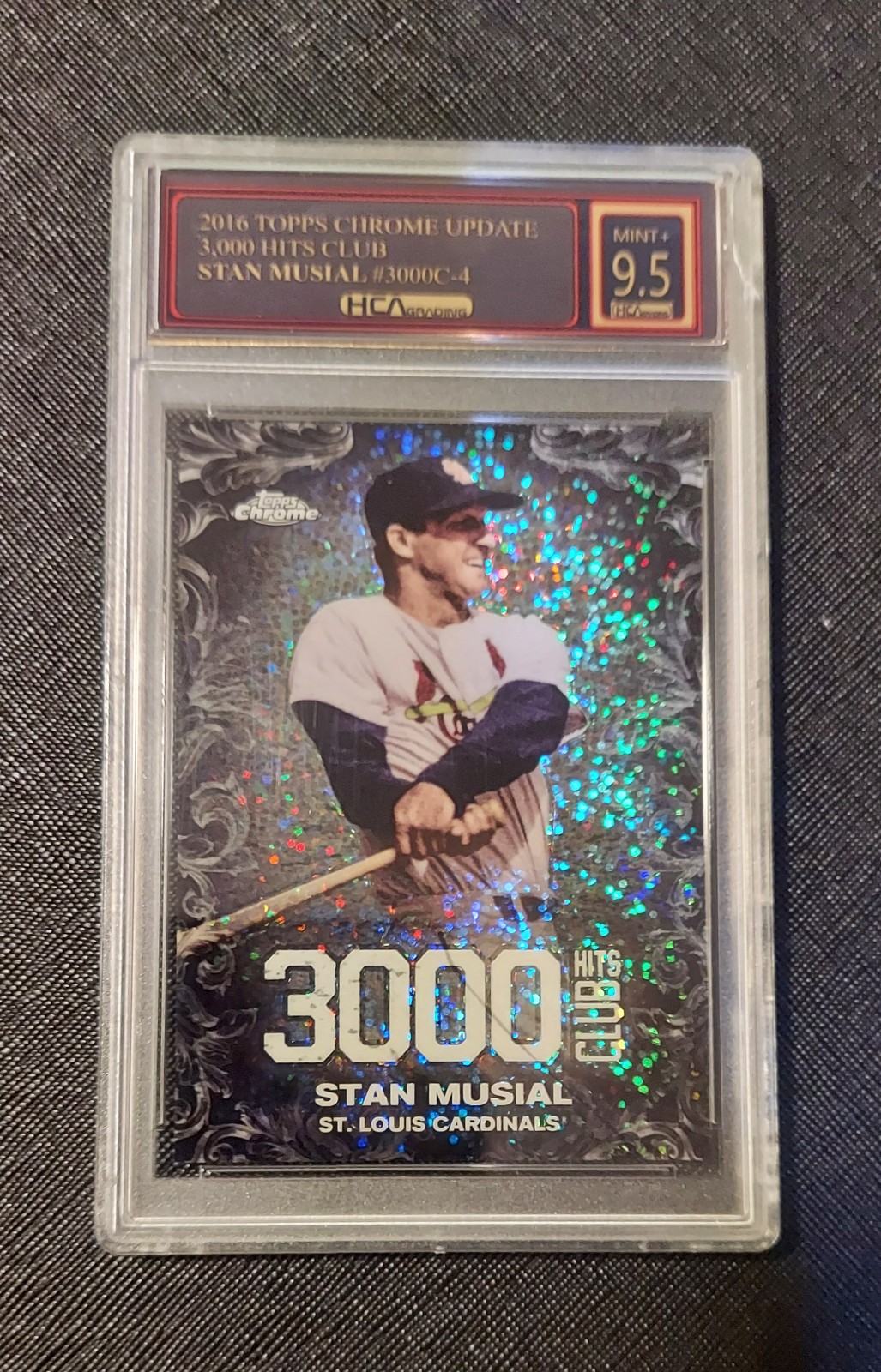 2016 Topps Chrome Stan Musial 3000 Hits Club Grade 9.5