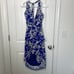 EUC Bardot women’s Petra halter electric blue floral high low sundress dress XS