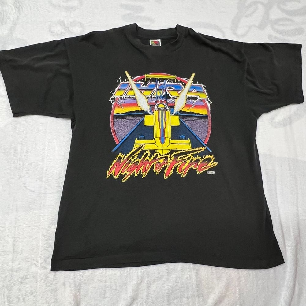 Fruit of the Loom Vintage IHRA Drag Racing Nightfire Graphic Tee XL