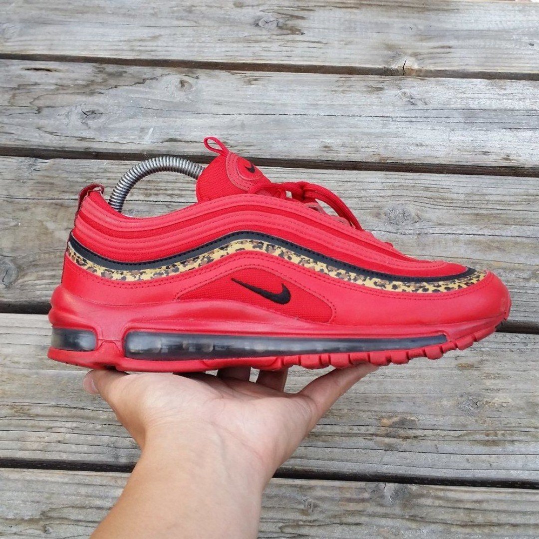 Women Nike Air Max 97 Leopard Pack Red Running Sneakers