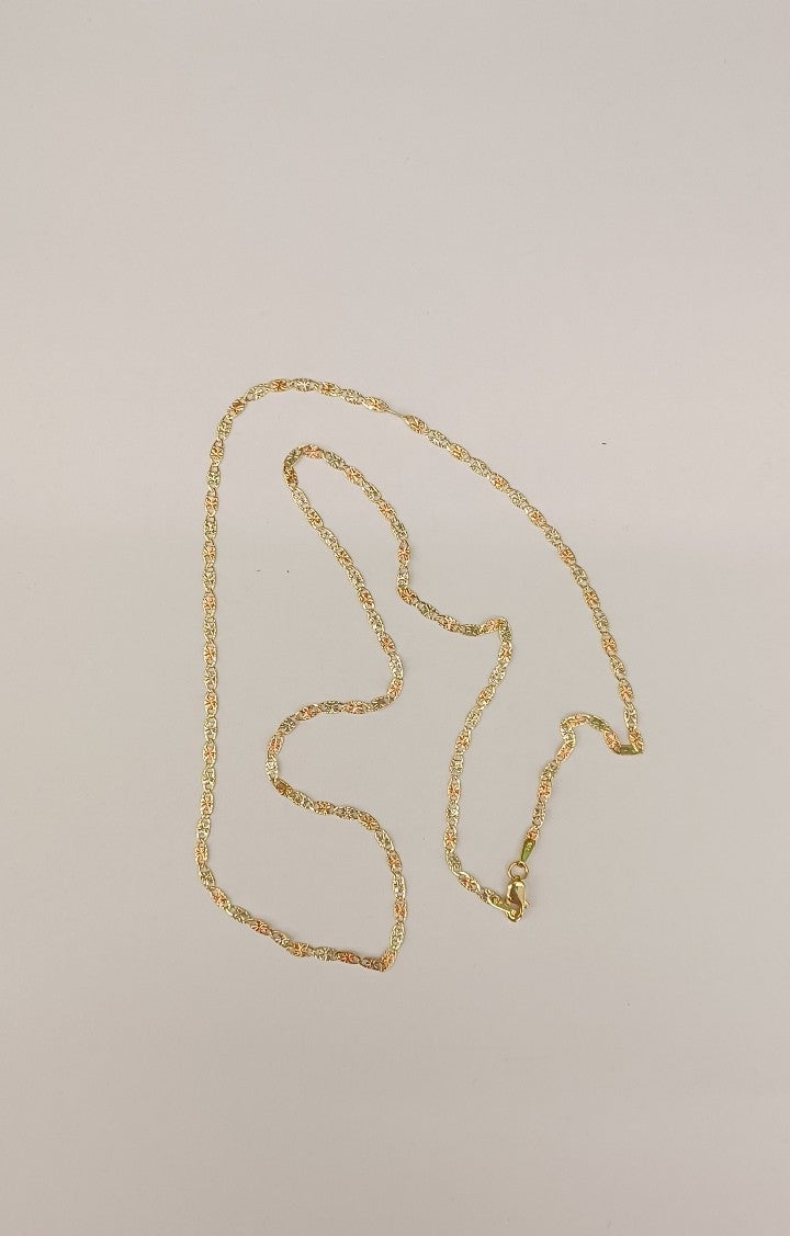 10kt real gold try color valentino chain size 20 inches