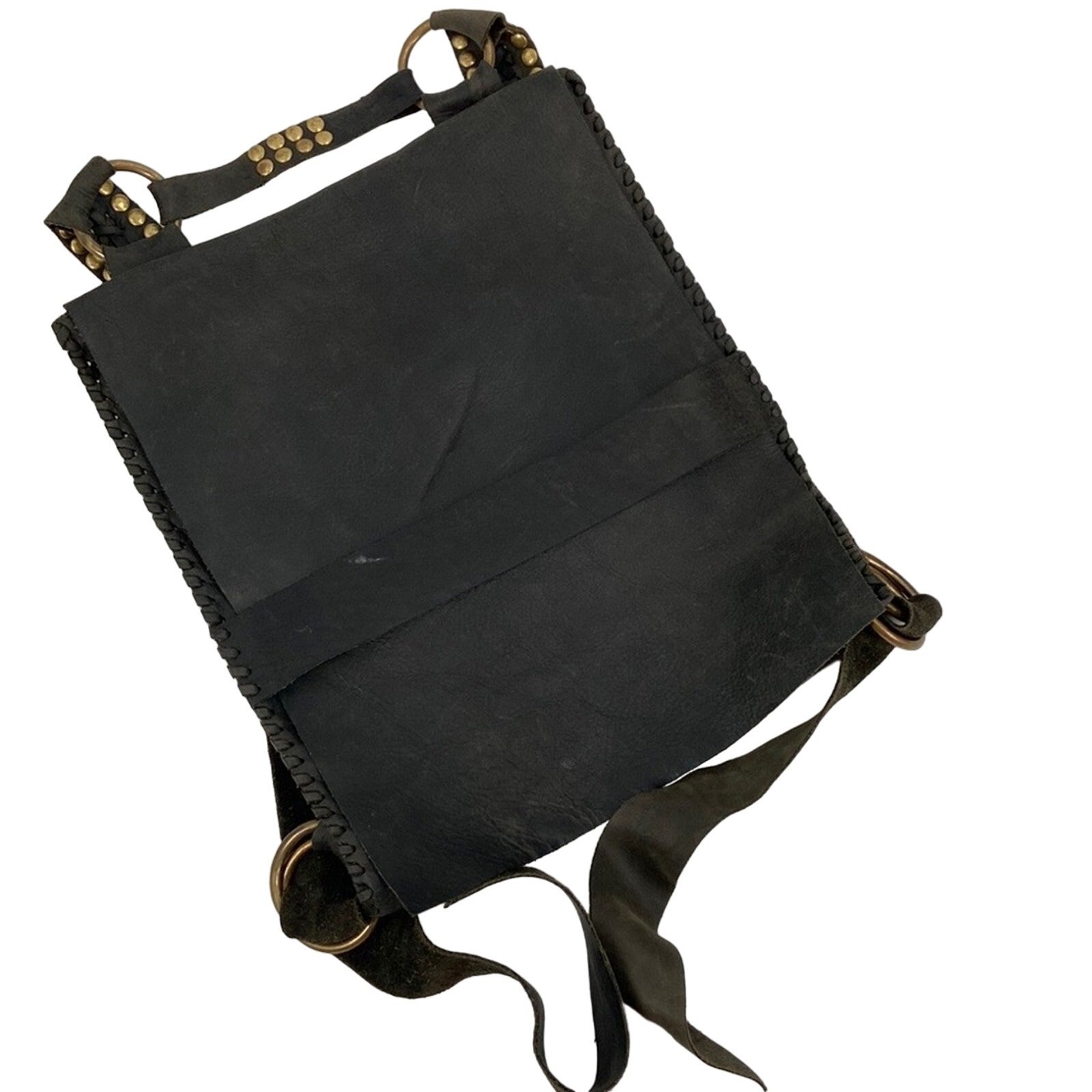 Panyc paolo angelucci black leather backpack