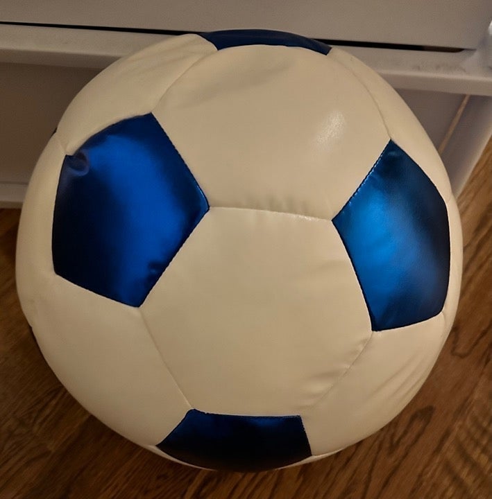 iScream plush Soccer ball 3D throw pillow 13” round