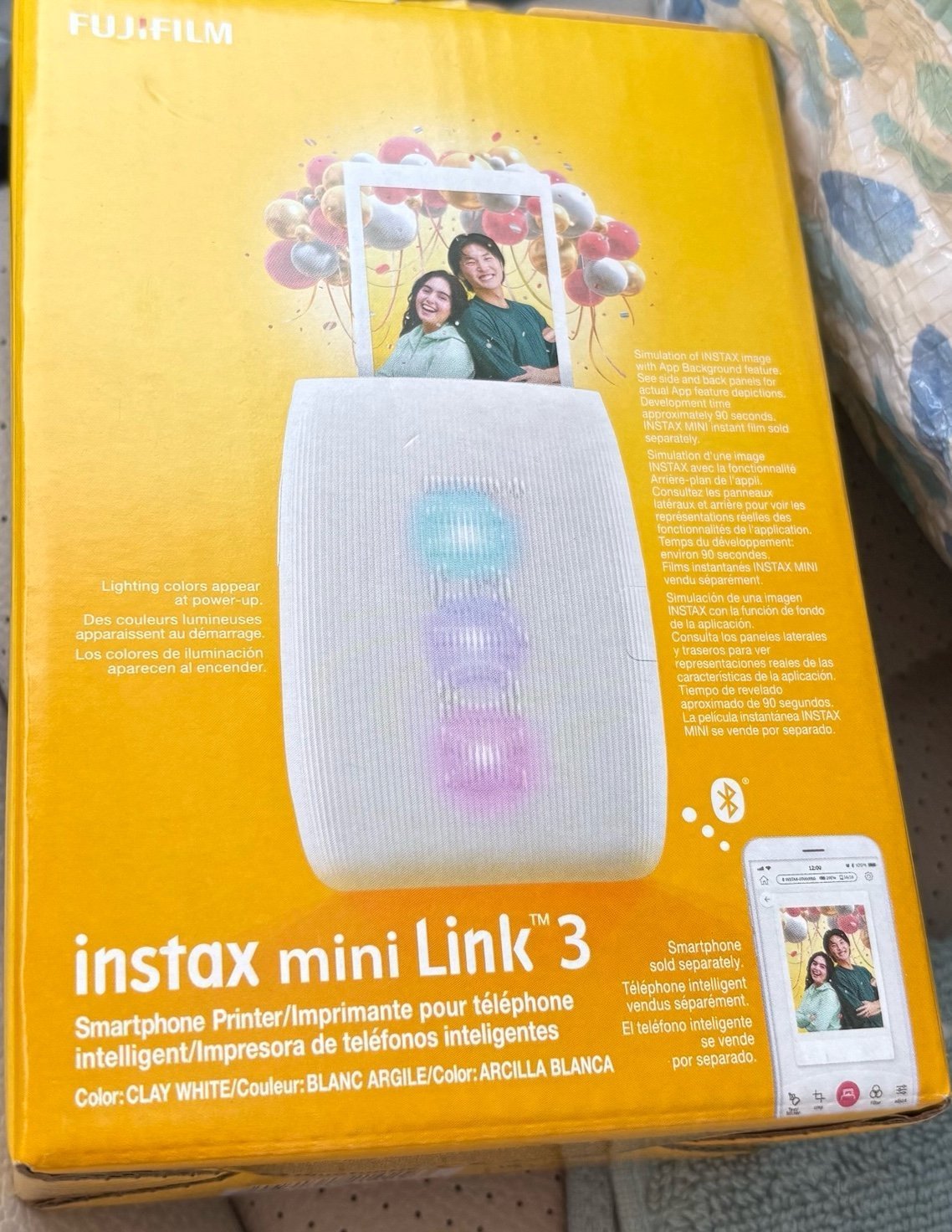 NEW! INSTAX Mini Link 3 Smart Phone Printer by FUJIFILM - WHITE
