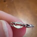 Sterling Black Mother of Pearl Pendant with Carved Flower Details