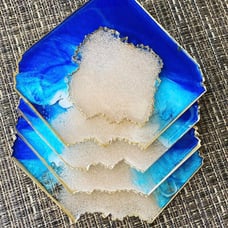 Luxury puzzle agate coasters