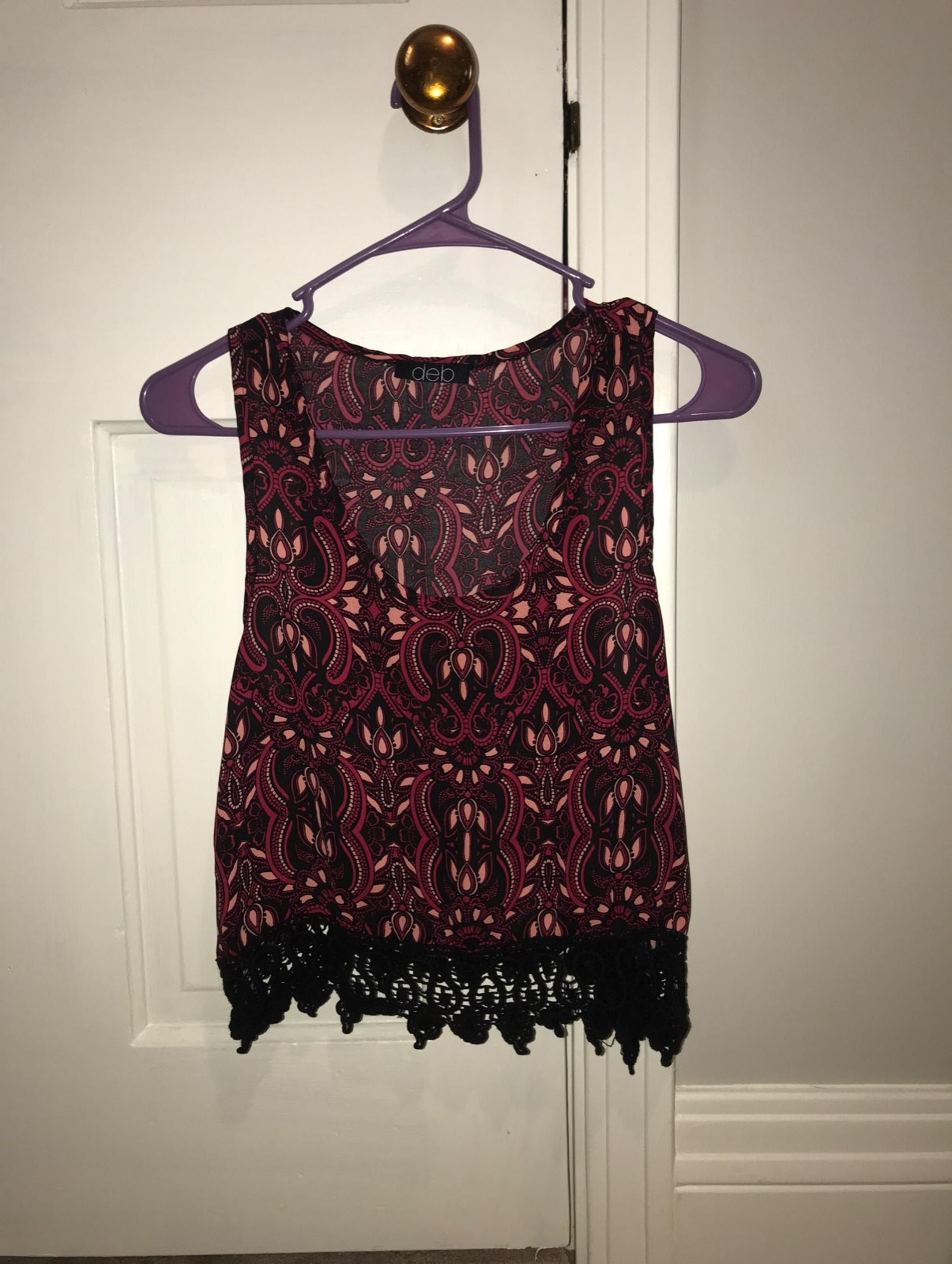 Red and Black cropped top
