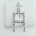 925 Sterling Silver Cubic Zirconia Initial Pendant, UU1P6A6174