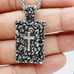 925 Sterling Silver Cubic Zirconia Initial Pendant, UU1P6A6174