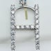 925 Sterling Silver Cubic Zirconia Initial Pendant, UU1P6A6174