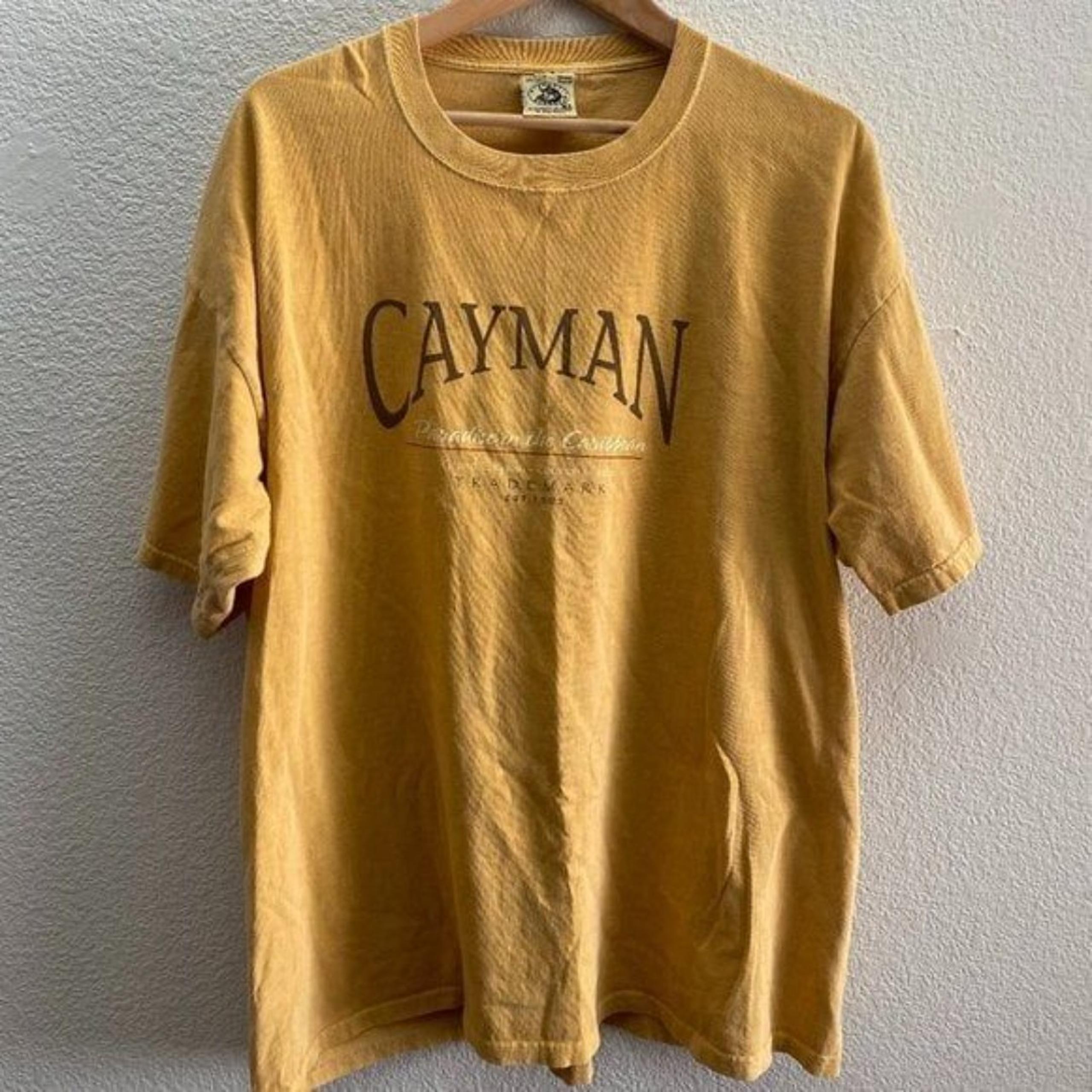 Cayman Paradise In The Caribbean Island Authentic Pigment T-Shirt Yellow XL