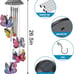 Solar Wind Chimes, Solar Butterfly Wind Chimes, Outdoor Solar Wind Chimes