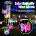 Solar Wind Chimes, Solar Butterfly Wind Chimes, Outdoor Solar Wind Chimes