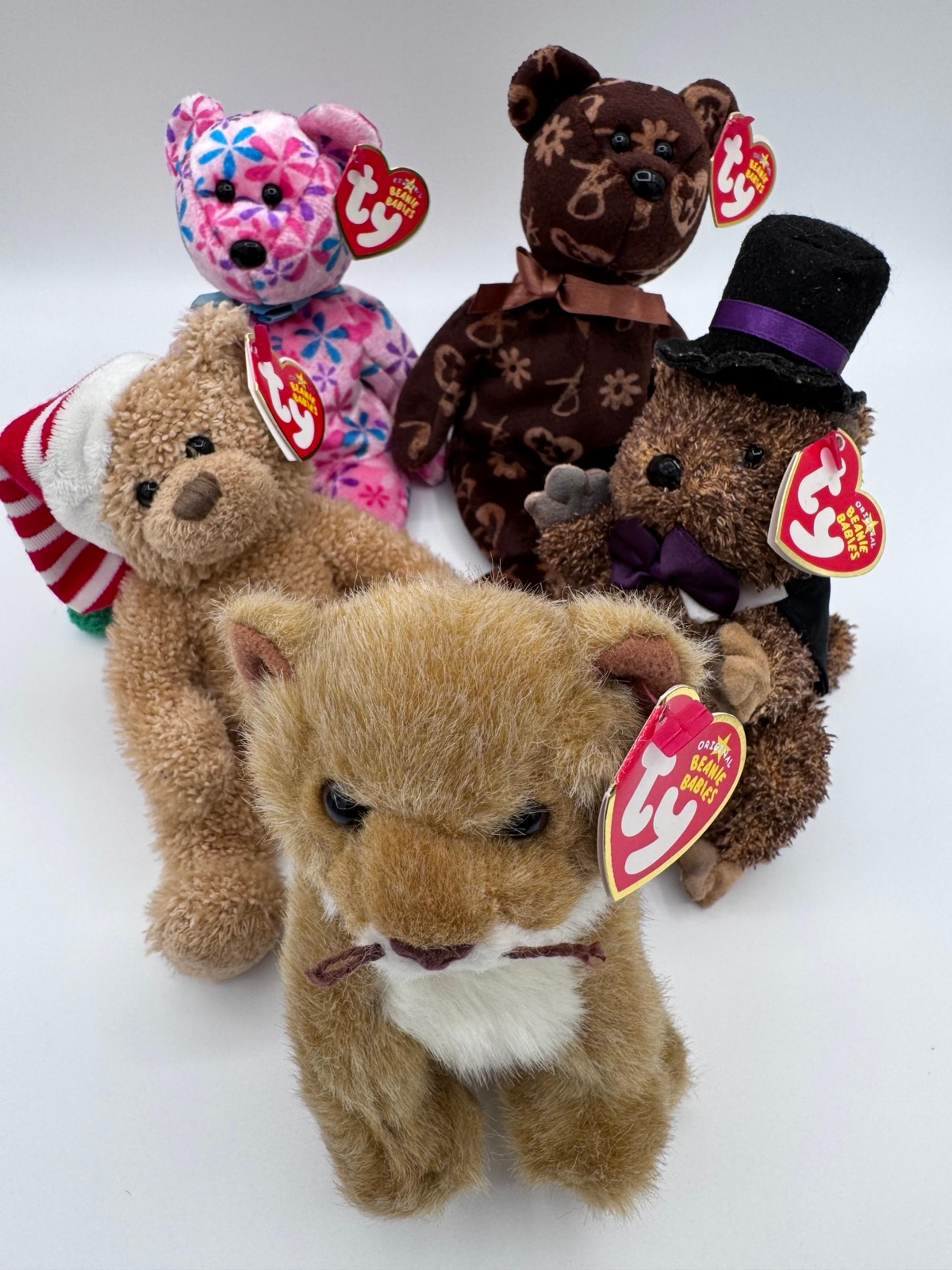 Beanie Babies TY - Hang Tag 14th Gen & Tush Tag 13th Gen Set of 5 Babies