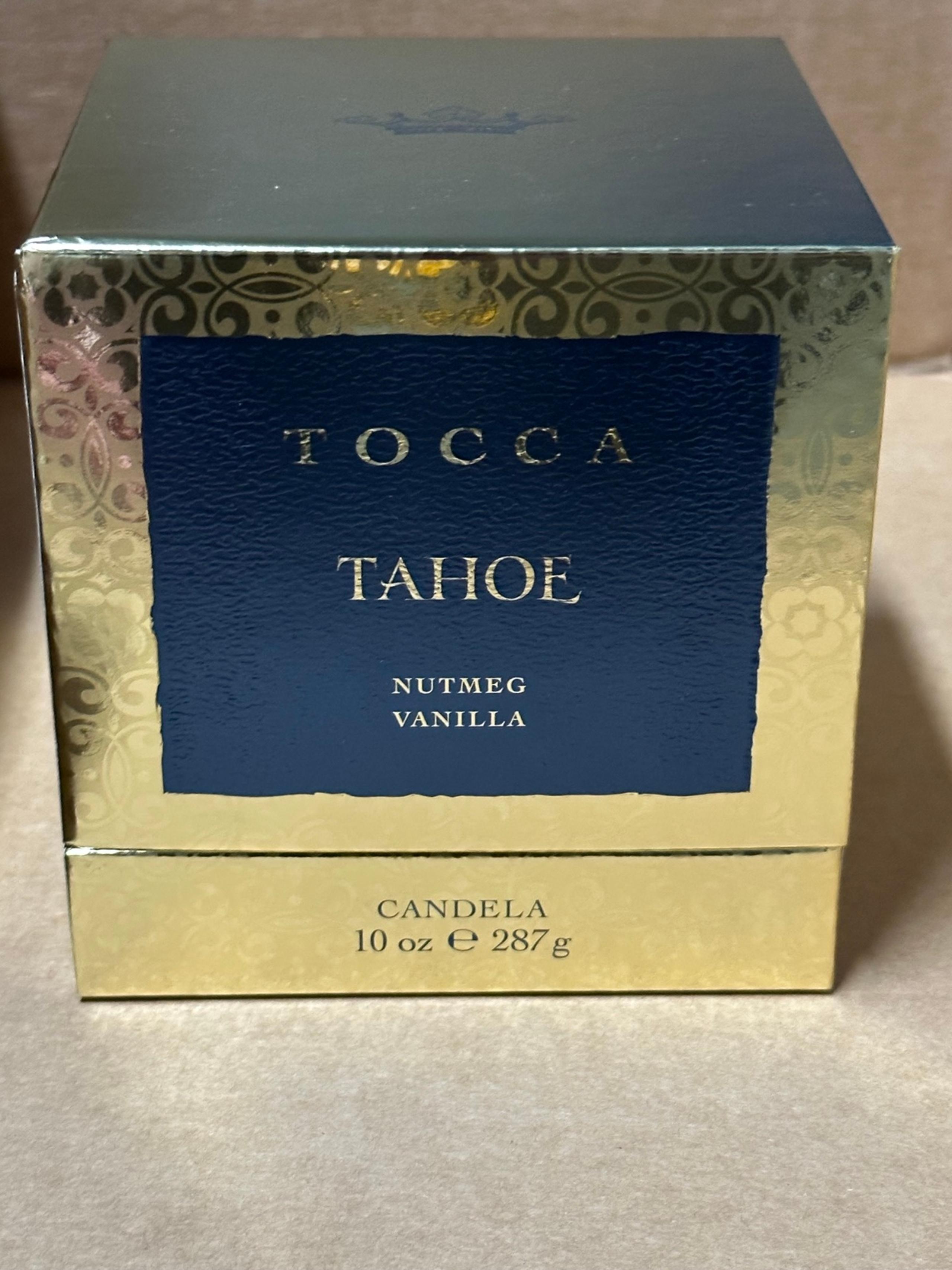 TOCCA TAHOE NUTMEG VANILLA 10 OZ. CANDLE (BRAND NEW IN BOX, NEVER USED)