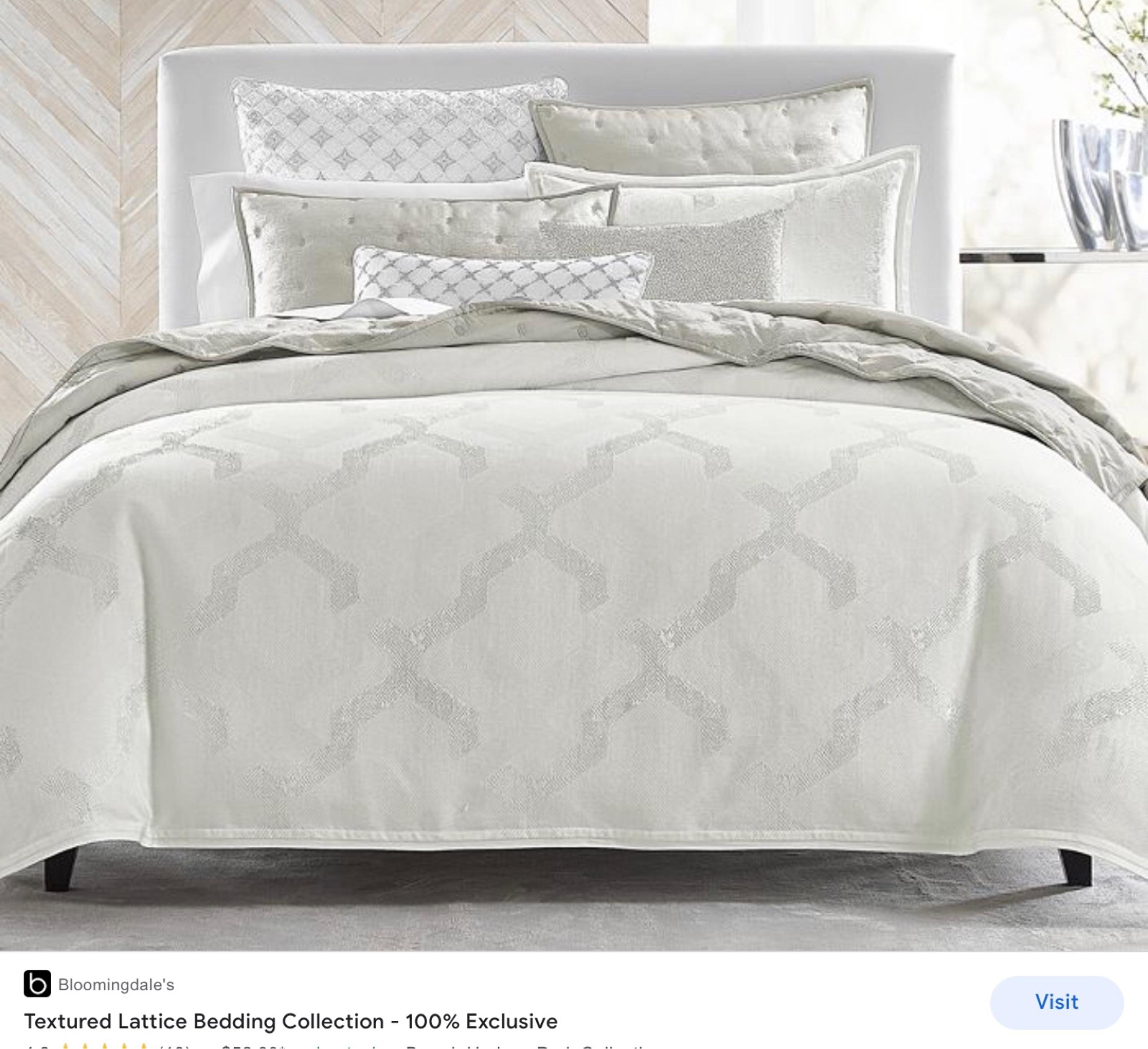 Hudson park lattice textured euro shams 2 Bloomingdale’s $185 retail for one