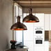 Copper Tone Industrial Pendant Light Nautical Beachy Farmhouse Home Restaurant