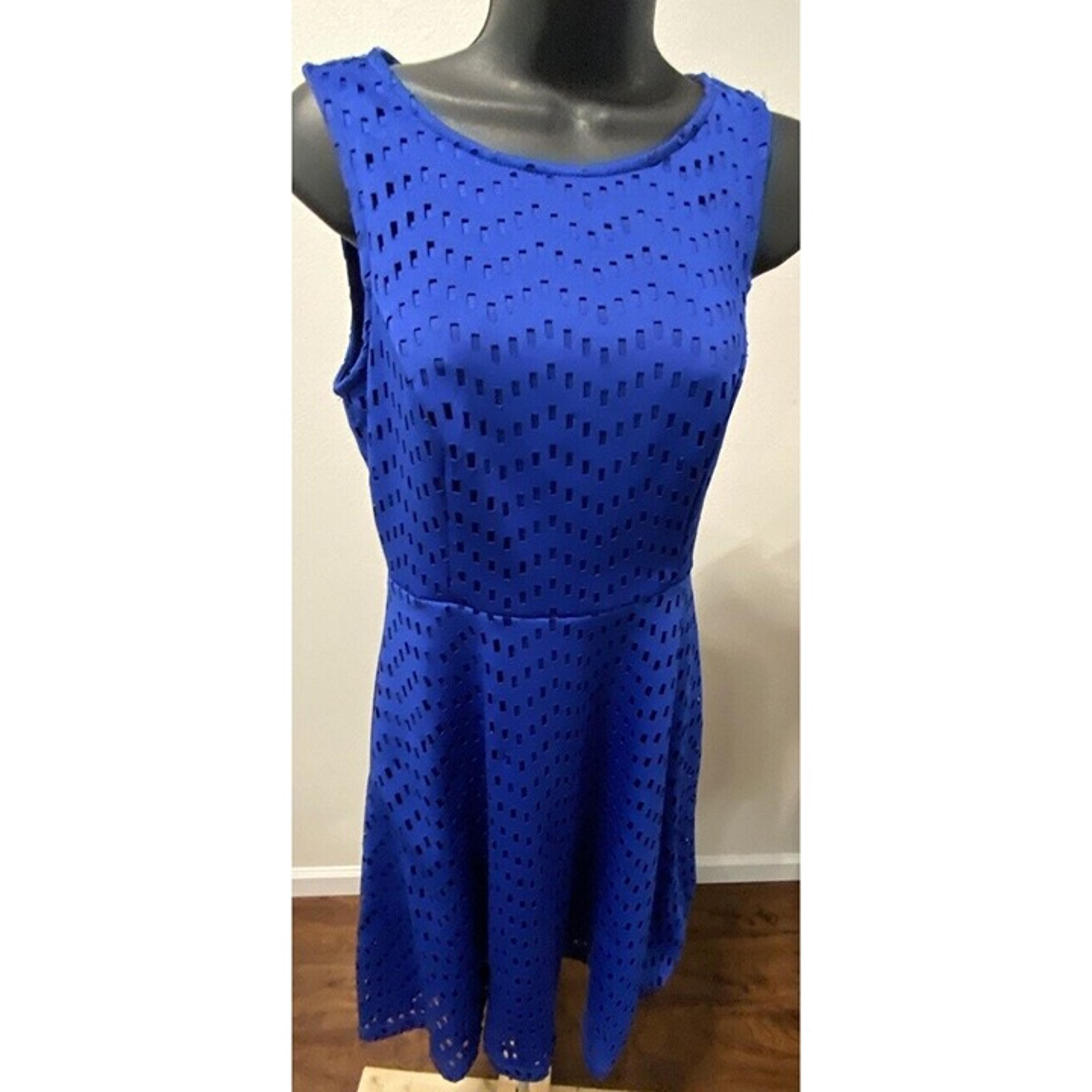 Women’s Dresses Size 6 Blue Cutout Business Above The Knee Length Lined - Apt. 9