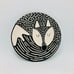 Handgemachte Keramik-Schlafwolf-Teller, handbemalter Wolf-Teller, Ringhalter-Tel