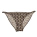 Zimmermann Bikini Swimsuit Bottom Sz 6/8 White Tan Black Side Rings NEW NWT 255
