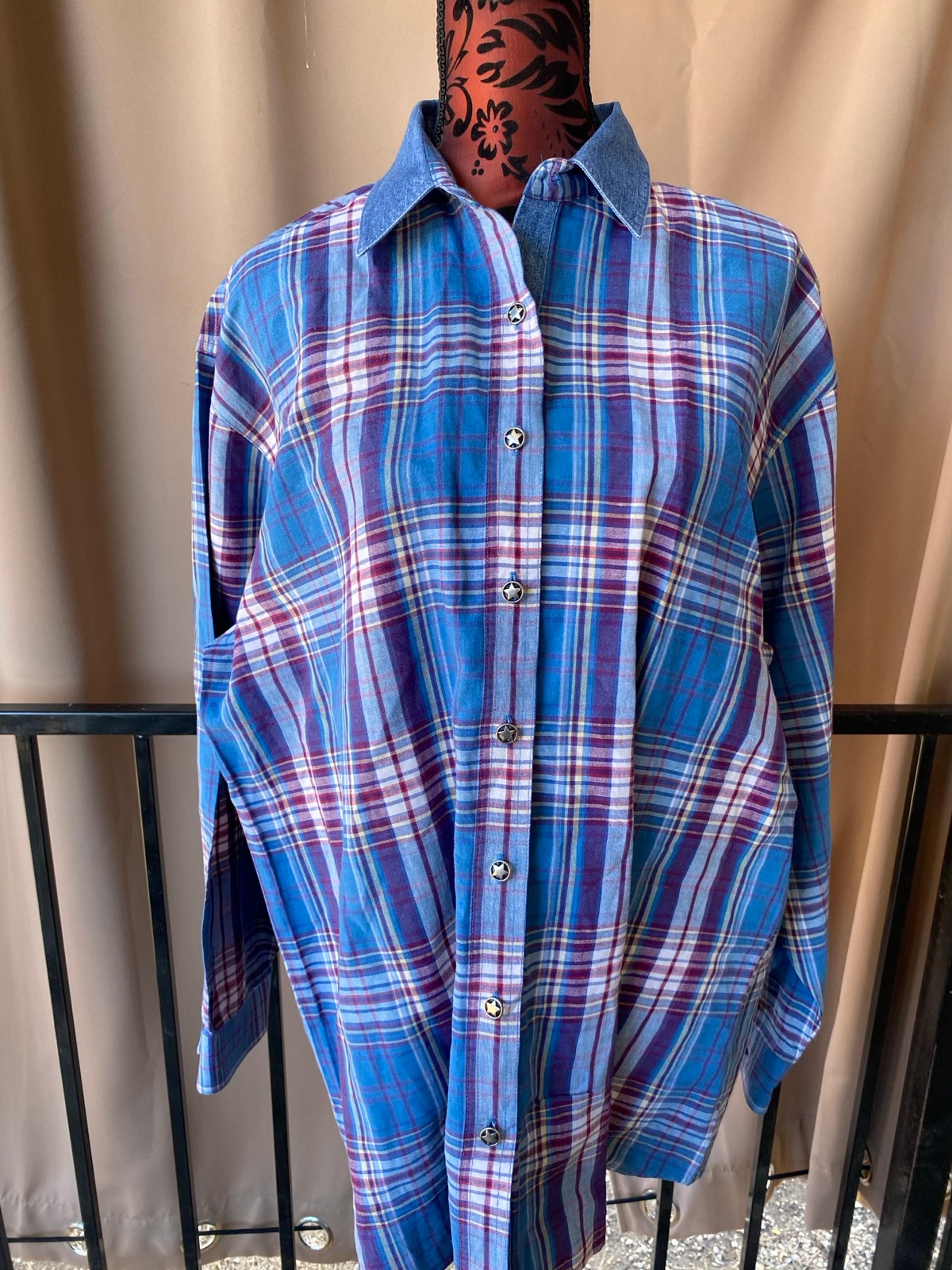 Wrangler blues vintage button down shirt women’s size XXL